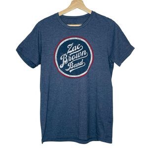 Zac Brown Band Shirt Adult Medium Blue 2017 Welcome Home Tour Double Sided